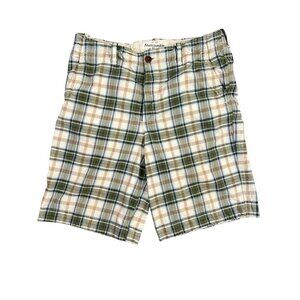 Vtg Abercrombie & Fitch Shorts Men Measurin 38 Green Plaid Baggy Skater Y2K